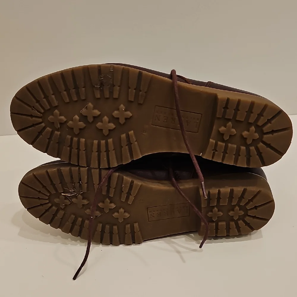 Women's Ralph Lauren Malva Burgandy / Brown Ankle Booties - Picture 10 of 10